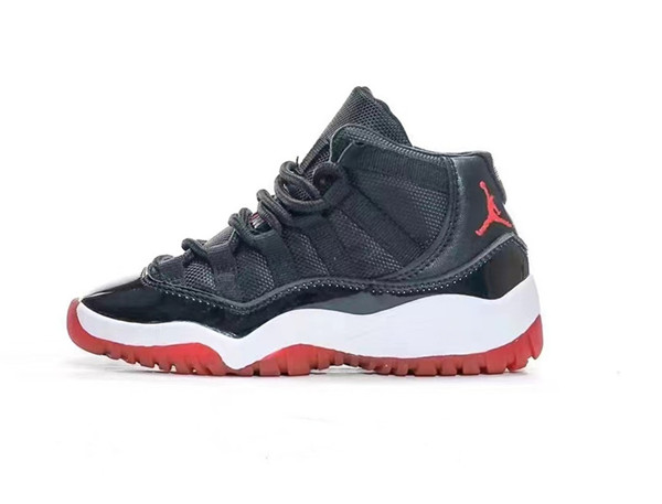 Youth Running Weapon Air Jordan 11 Black Shoes 017